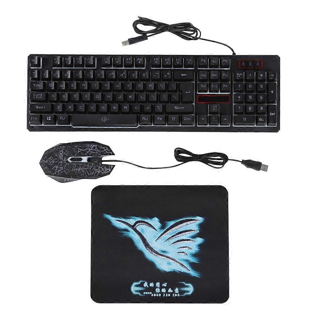 Wired Backlight DPI Adjustable Gaming Keyboard Mouse Set for PC Computer