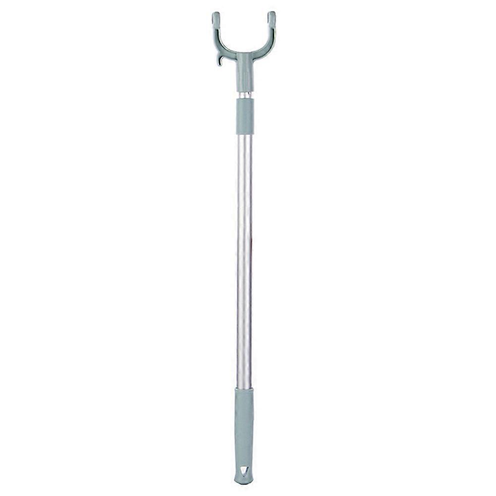 Telescopic adjustable clothes fork with hanger