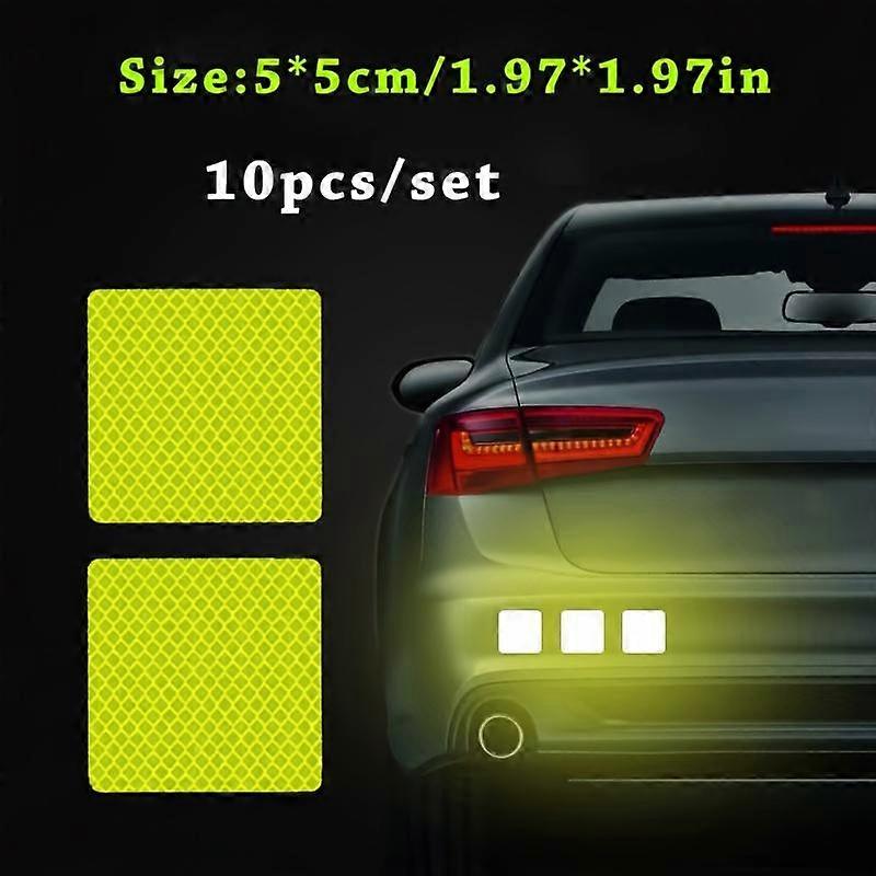 10pcs Car Bumper Reflective Safety Strip Stickers - Enhance Your Night Driving Security & Style!