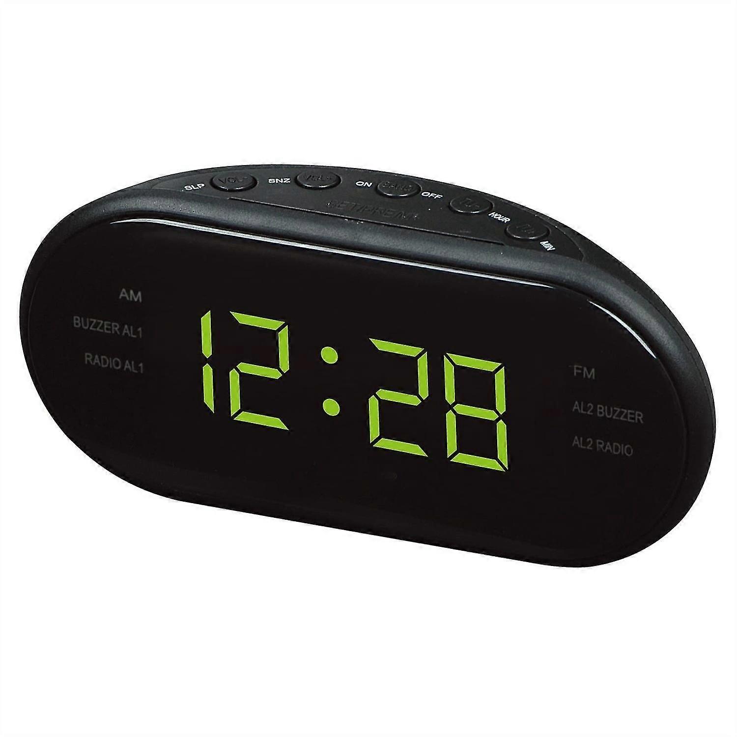 LED Display Radio Alarm Clock FM/AM Functional Clock Radio with Sleep and Snooze Wake-up Radio/Suita