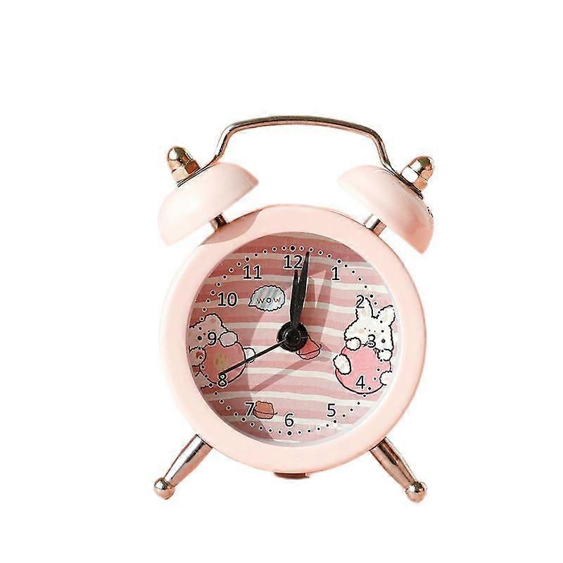 Desktop Silent Small Alarm Clock, No Tick, Battery Powered, Quartz Movement HD Glass Clock, Suitable for Bedroom Living Room ChildrenSmall objects ser