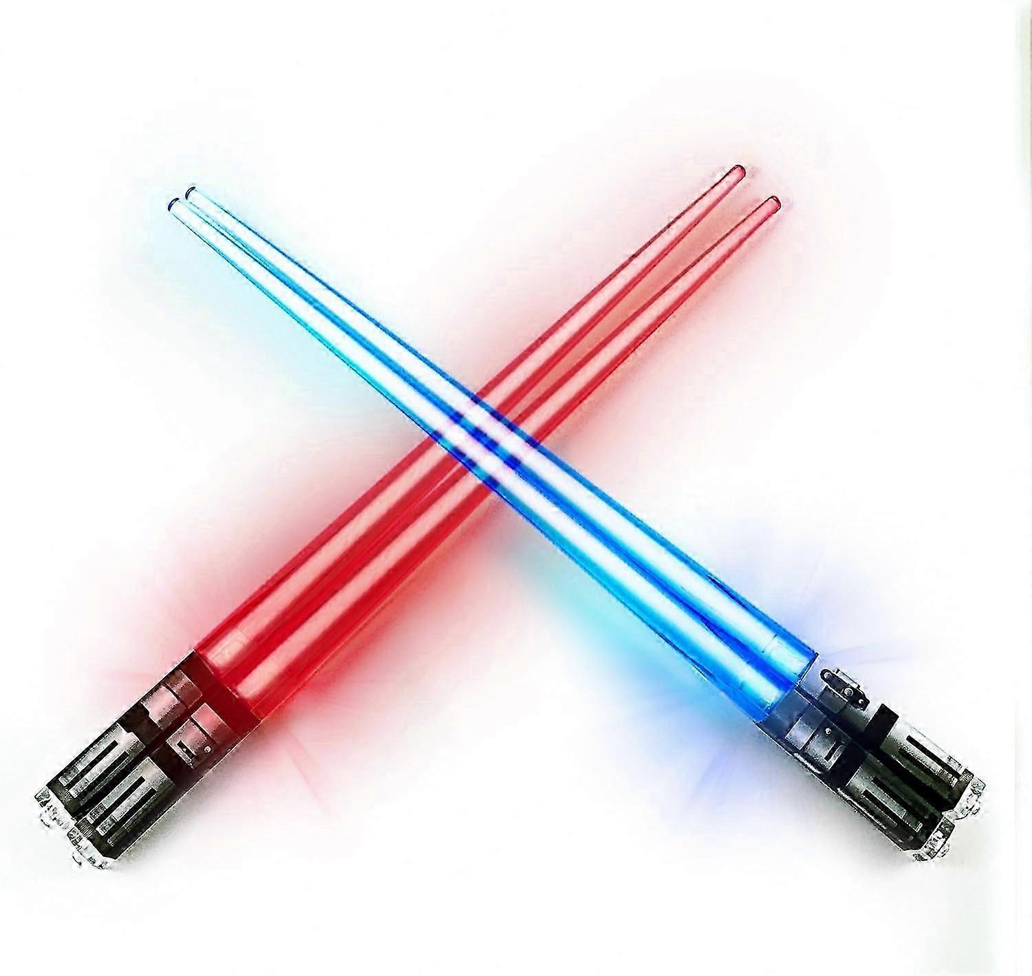 Lightsaber Led Light Up Chopsticks (2 Pair, Red Blue)