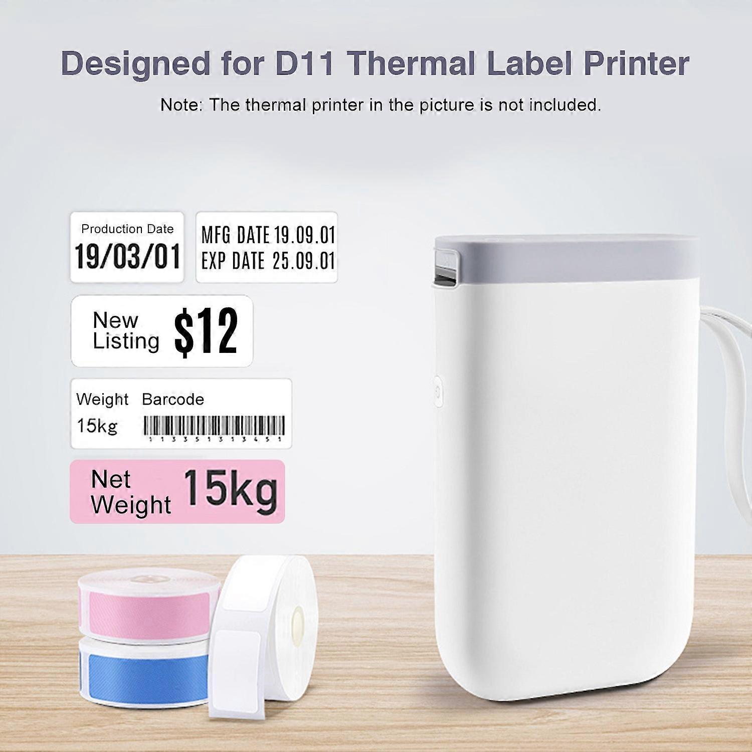 Thermal Printing Label Paper Barcode Price Size Name Blank Labels Waterproof Tear Resistant 12*40mm