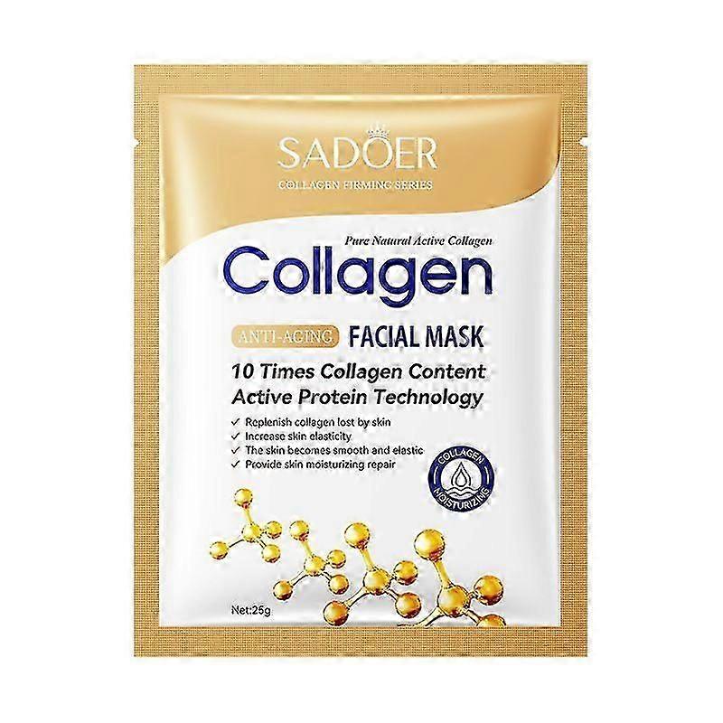 5pcs Hydrating Facial Masks, Hydrolyzed Collagen Mask,Skincare, Firming Revitalizing SkincareDeep Moisturing, Anti-Aging