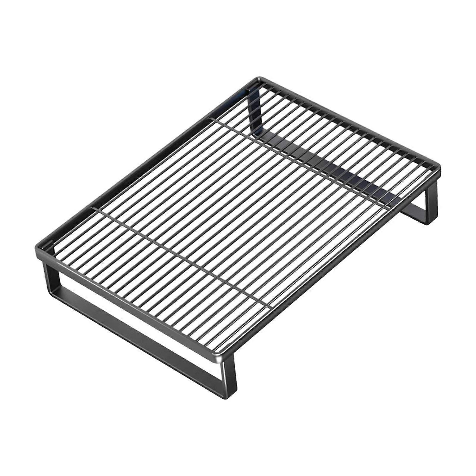 Home Utility Shelf Pot Rack Base Bracket for Induction Cooker Closet Kitchen Black S