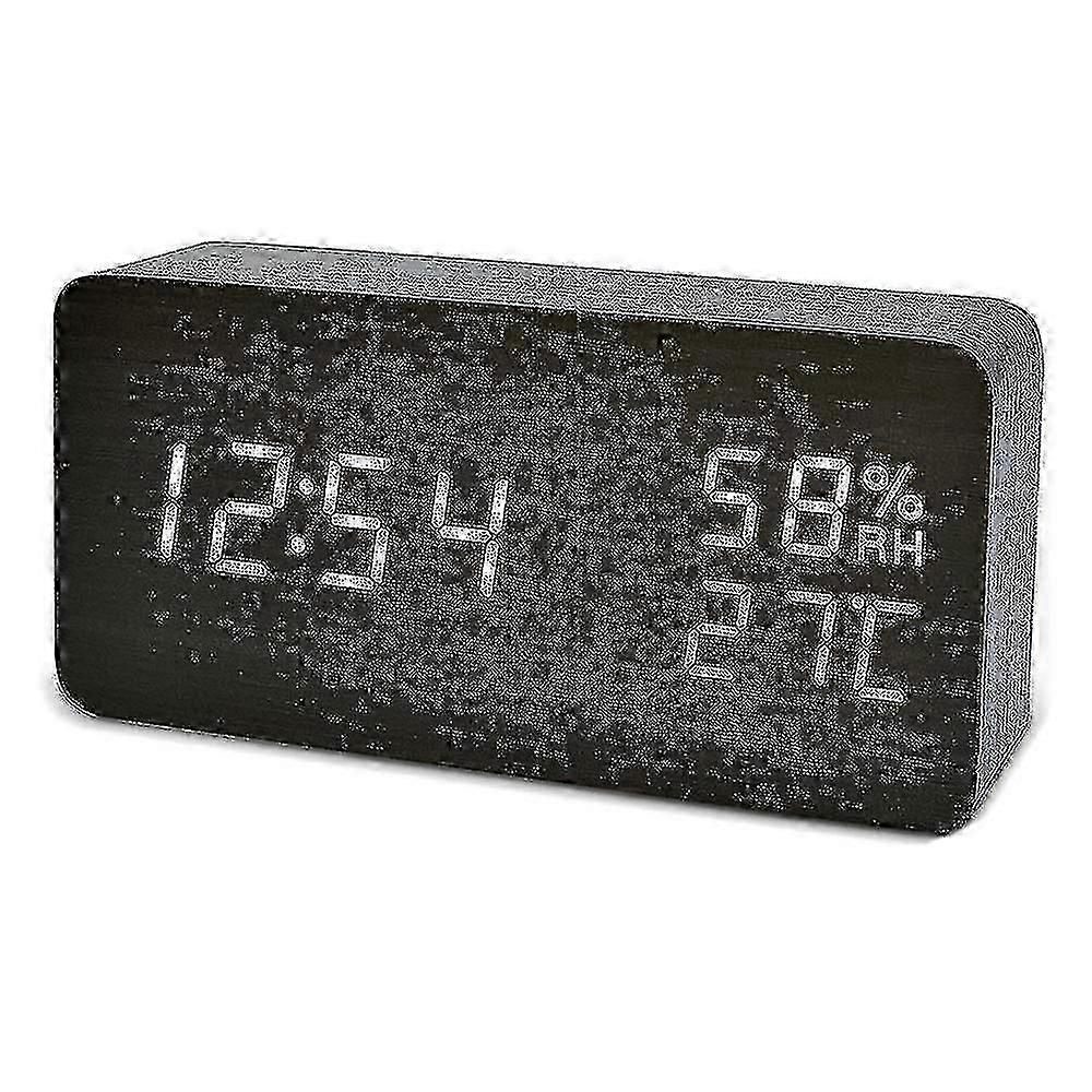 Digital Wooden Alarm Clock,with 3 Alarm Settings,electronic Led Time
