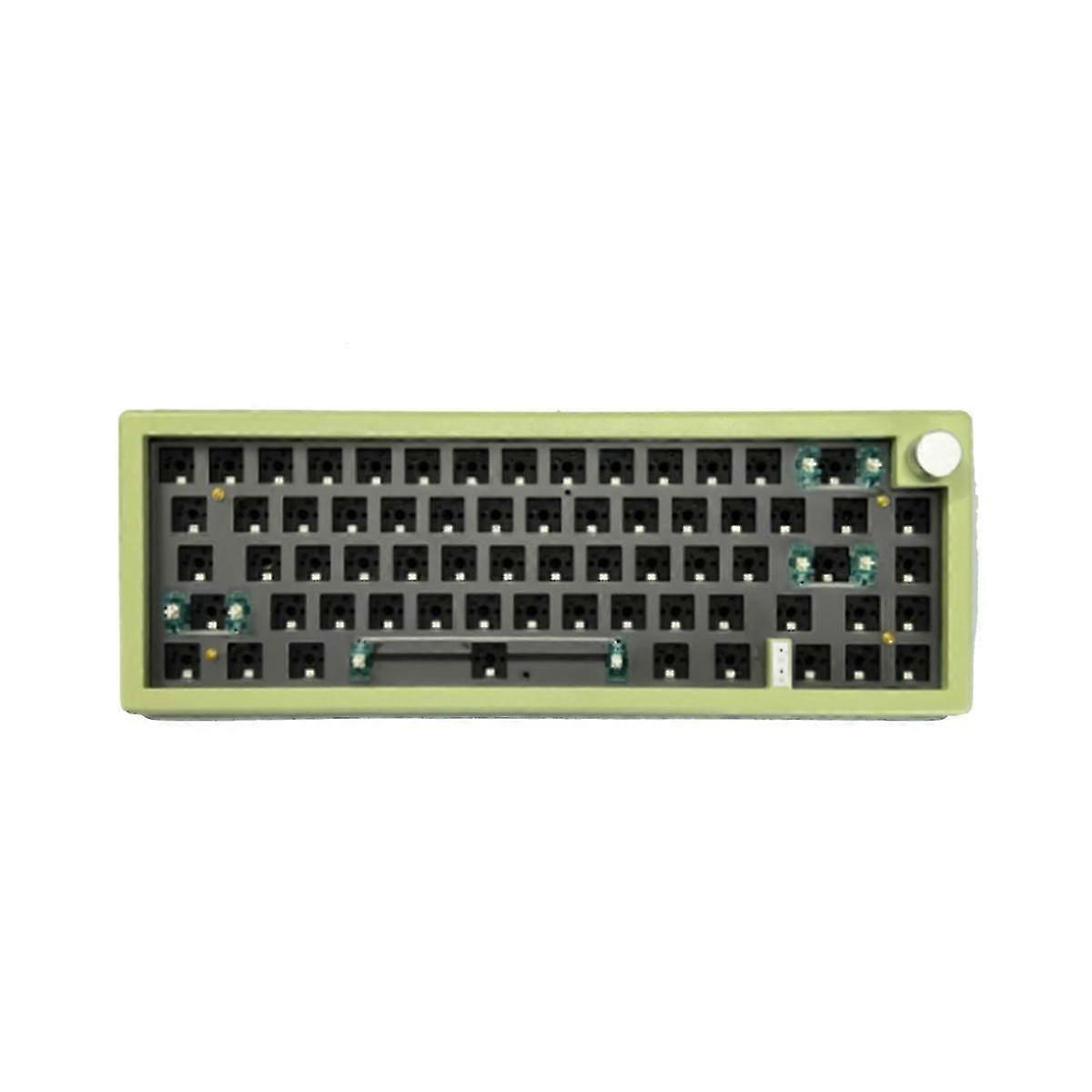 con GMK67 Hot Swap Mechanical Keyboard Spacer Kit RGB Backlit Bluetooth 2.4G Wireless 3 Modes(Green)
