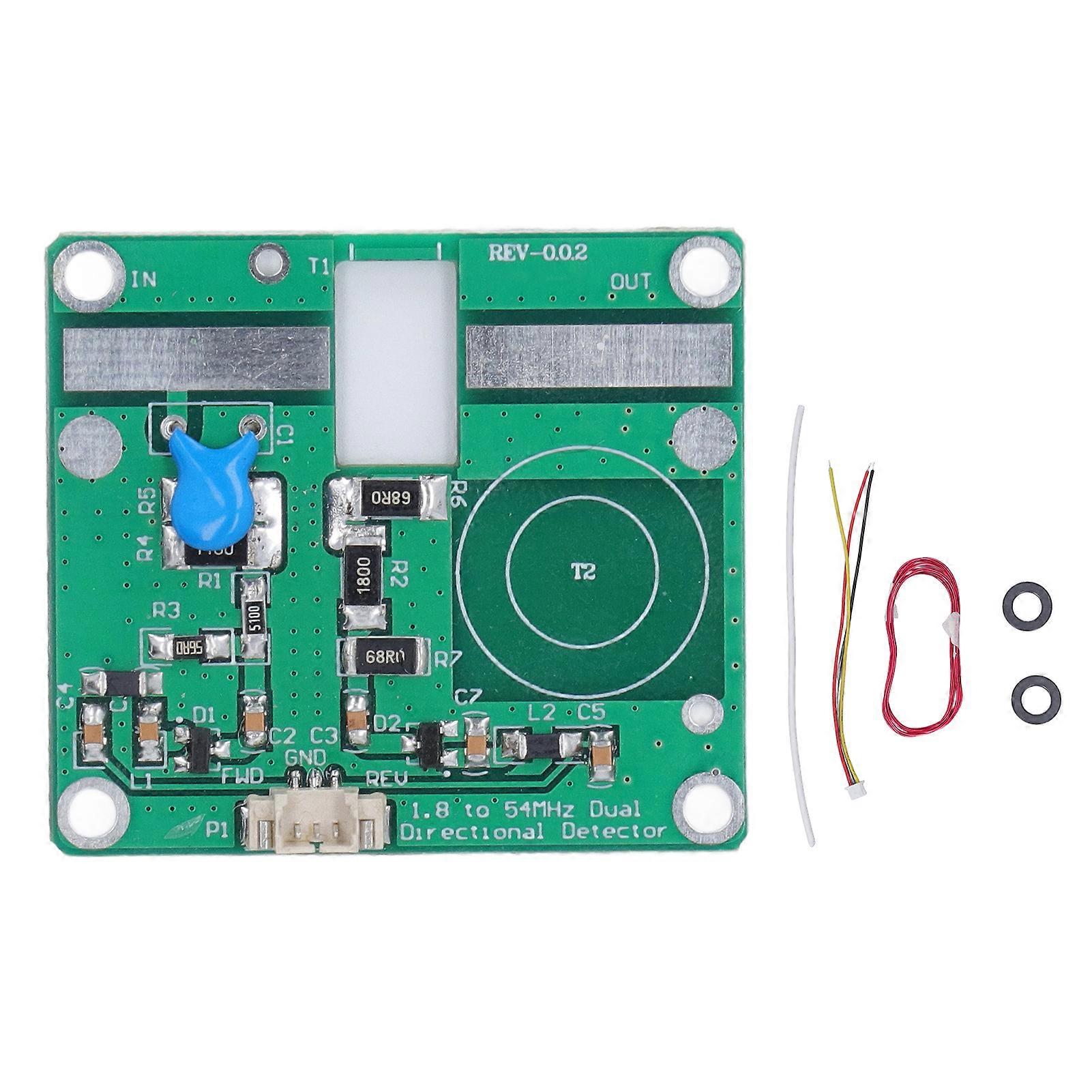 Module de détection d’ondes stationnaires Puissance à ondes courtes Kit de circuit imprimé de haute précision pour bricolage 1.8-54MHz 1Kw