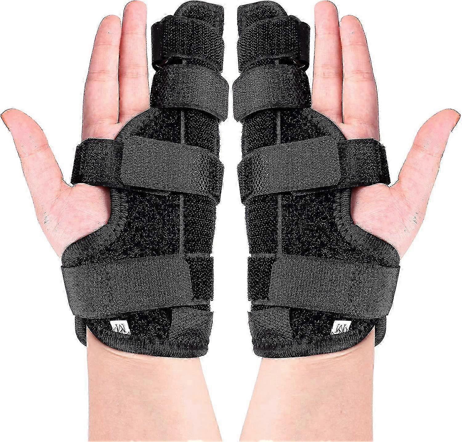 2-Pack Padded Finger Splint for Boxer Fracture & Trigger Finger Support