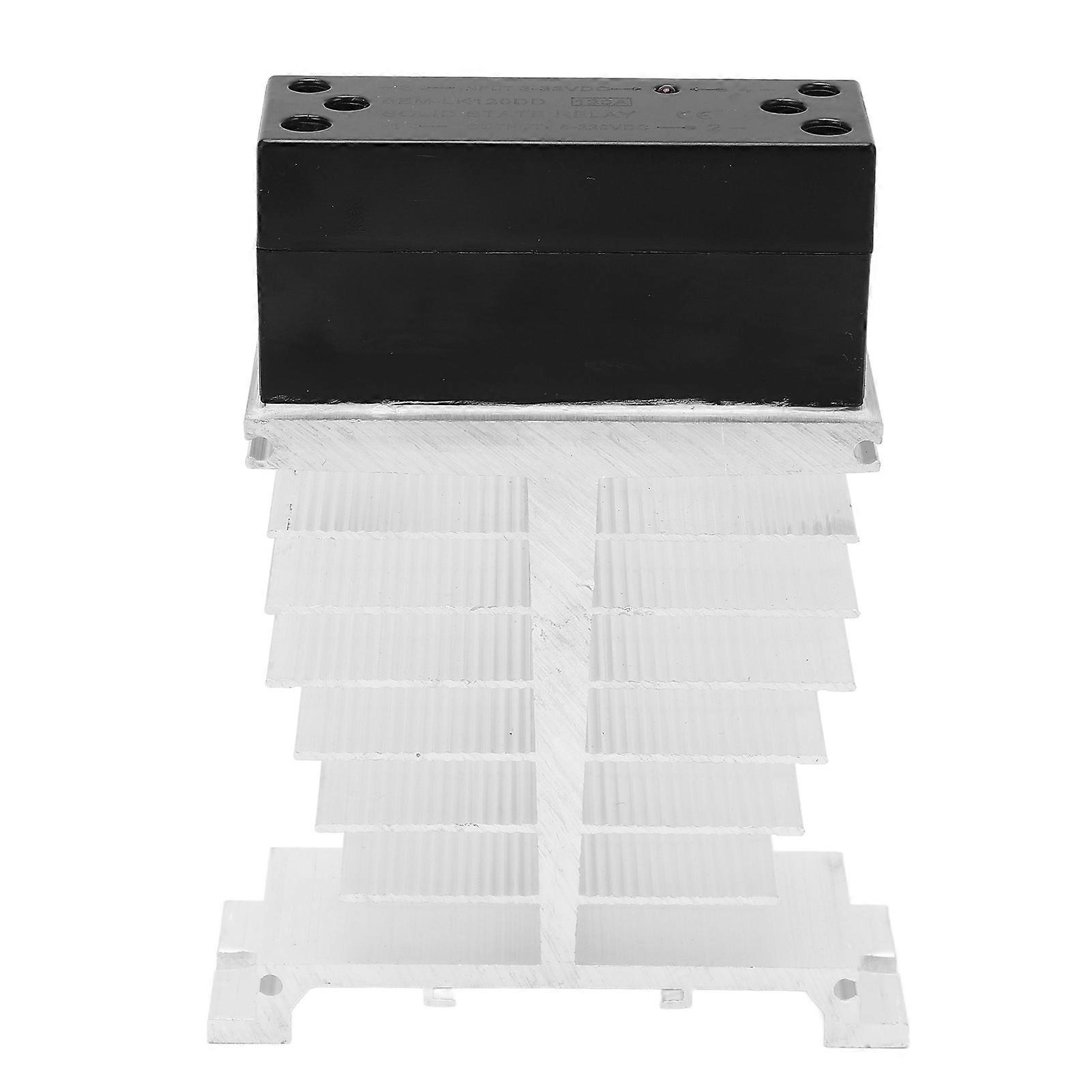 BERM DC to DC Solid State Relay with Heat Sink Input 3‑32VDC Output 5‑220VDC Safe SSR Module 120A