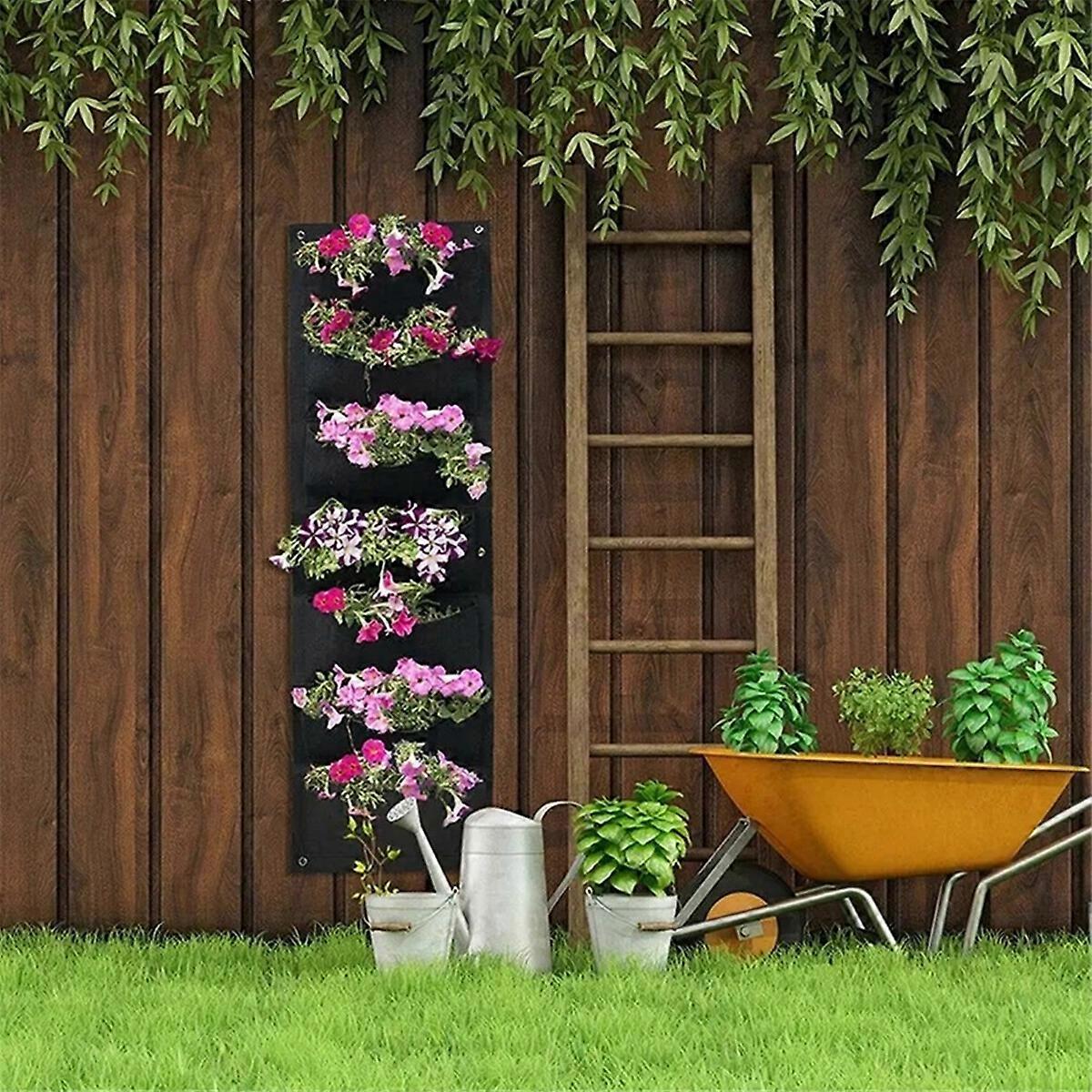 Vertical Grow Bag Wall Mount Flower Vegetable Planting Container