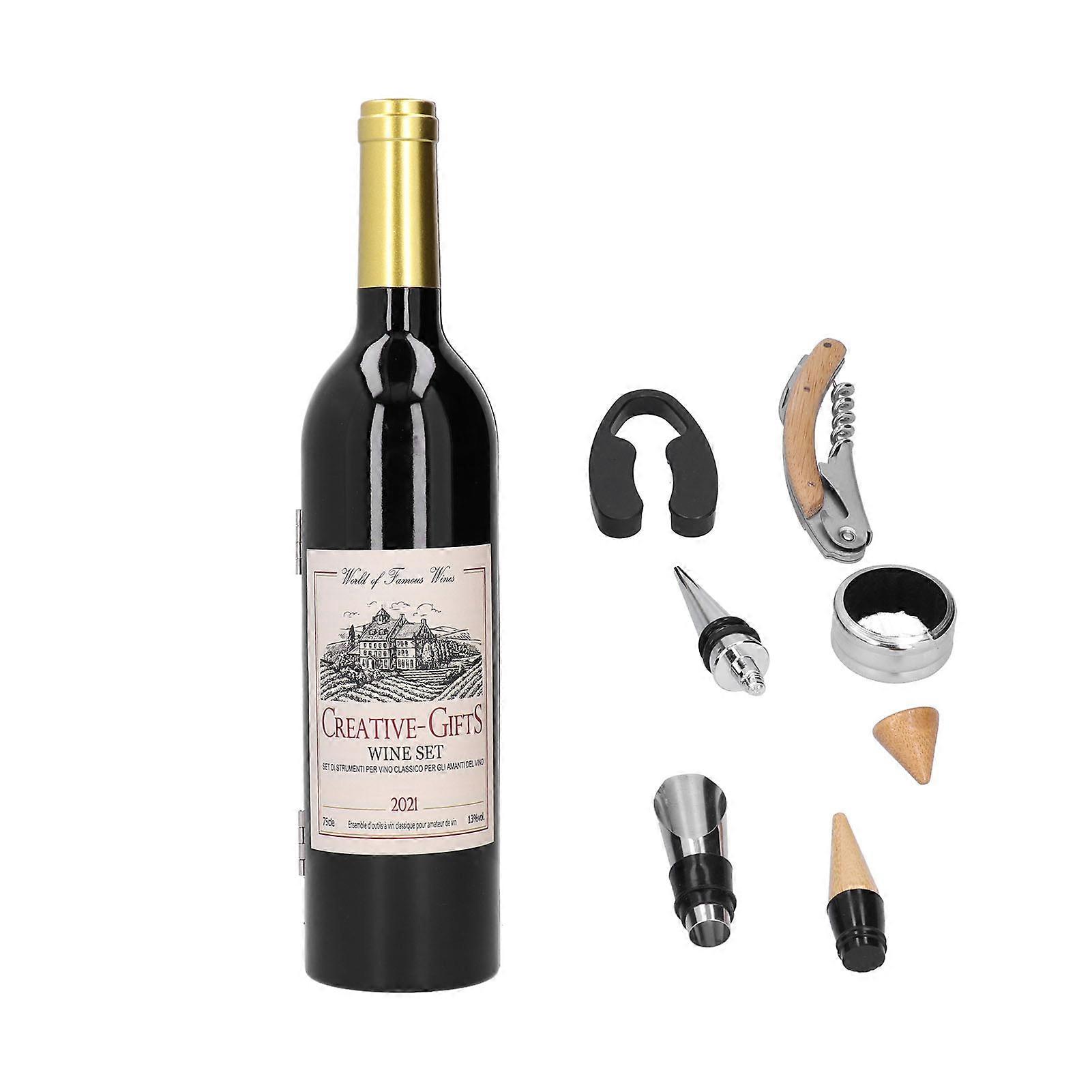 Wine Corkscrew Pourer Stopper Drip Ring Foil Cutter Set Innovative Christmas Gift Kitchen Tools