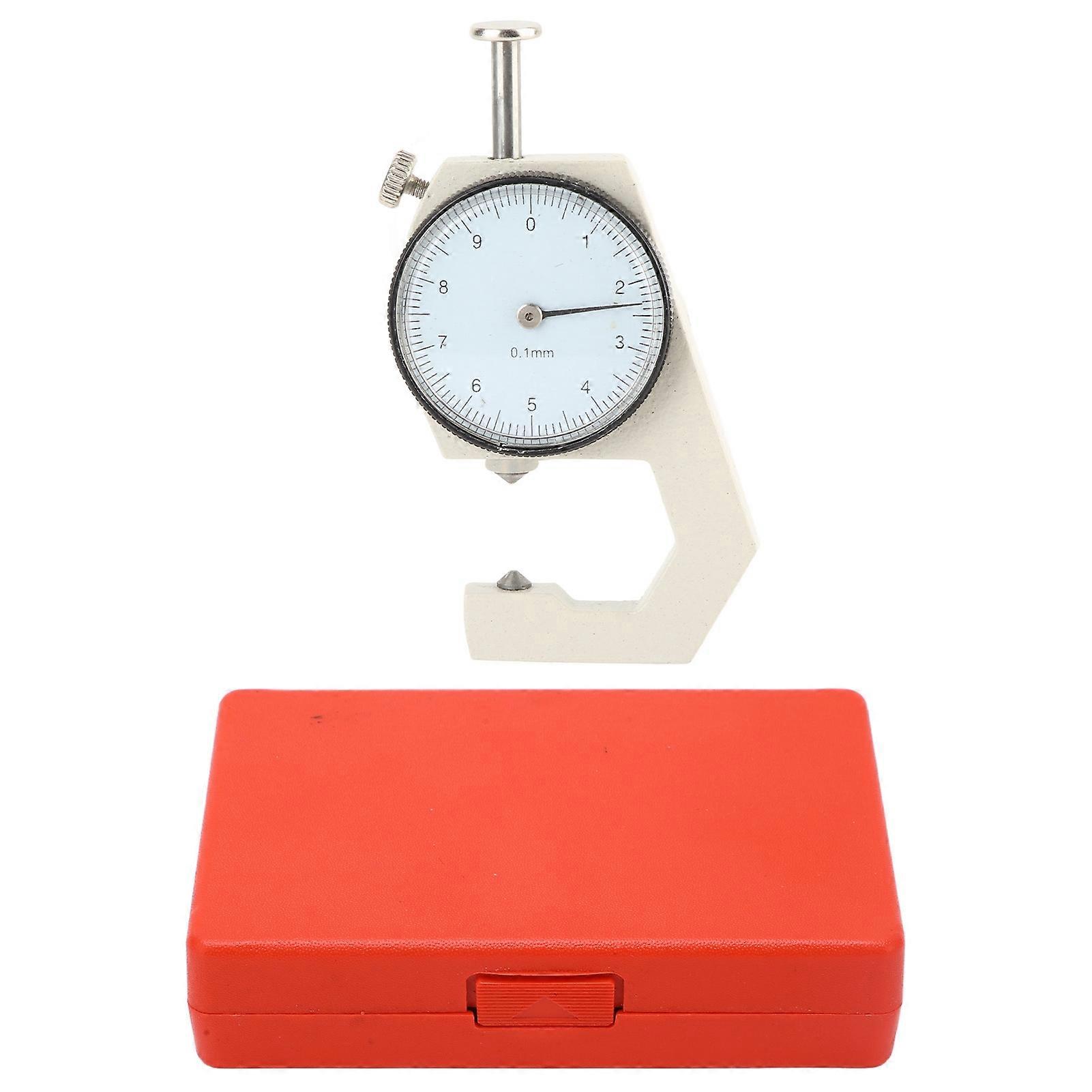 Thickness Gauge Portable Clear Scale Pointer Display Wear Resistant Thickness Micrometer for Measurement Pointed Head 0‑10mm