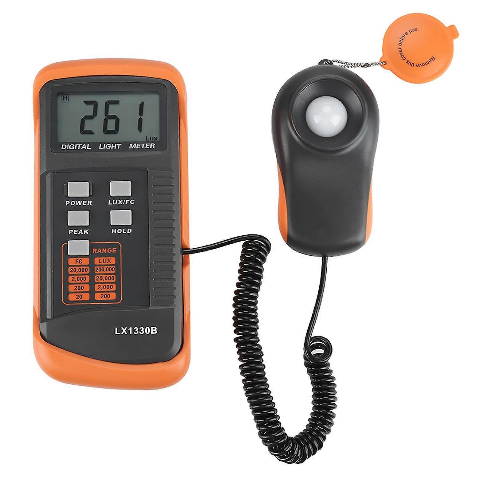 Light Meter, Rapid Response Illuminometer 0-200,000 Auto Zeroing Function Switchable Between and FC