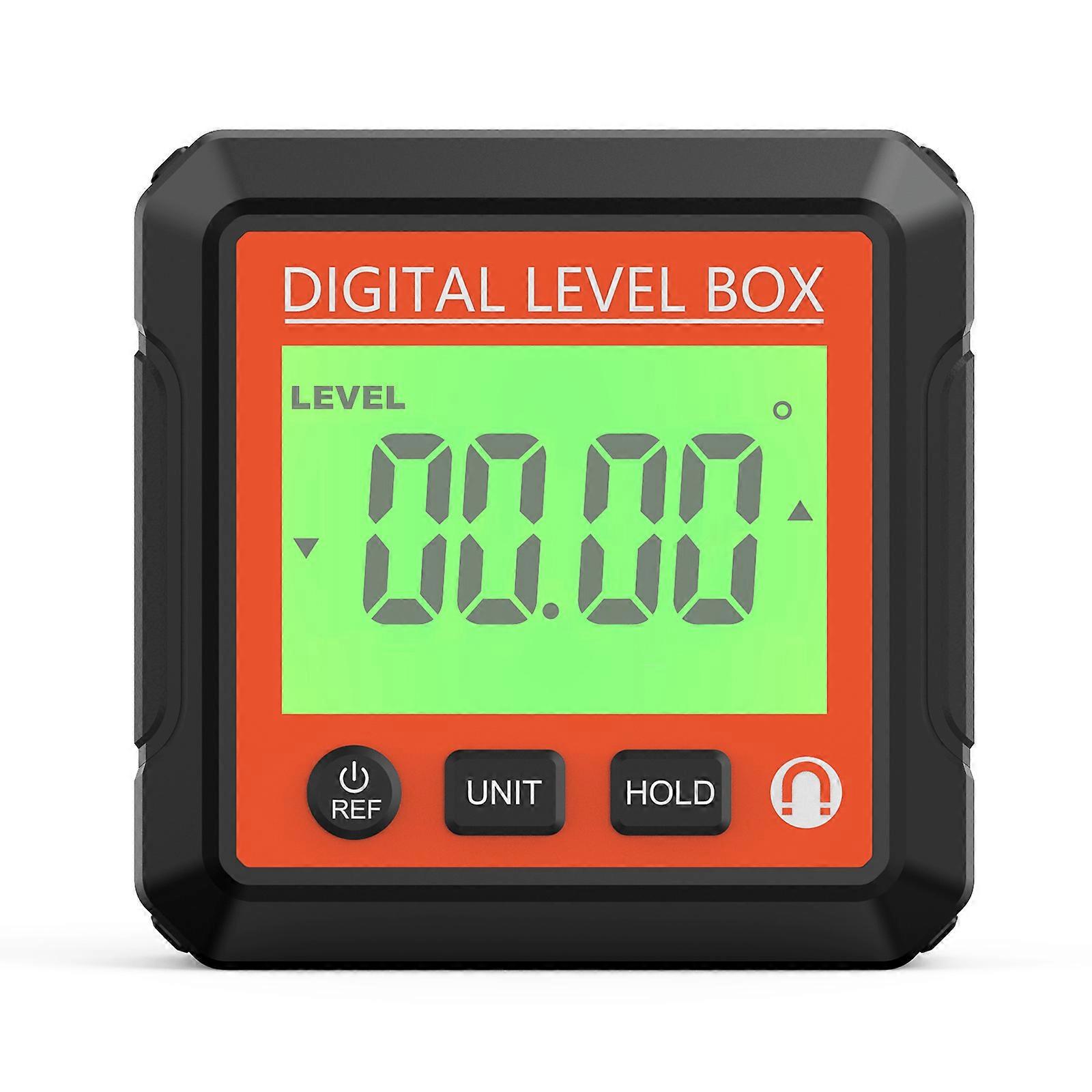 Portable Electronic Level & Angles Gauges Angles Finder with Magnetic Base Data Hold Function Lightweight for Carpentry red