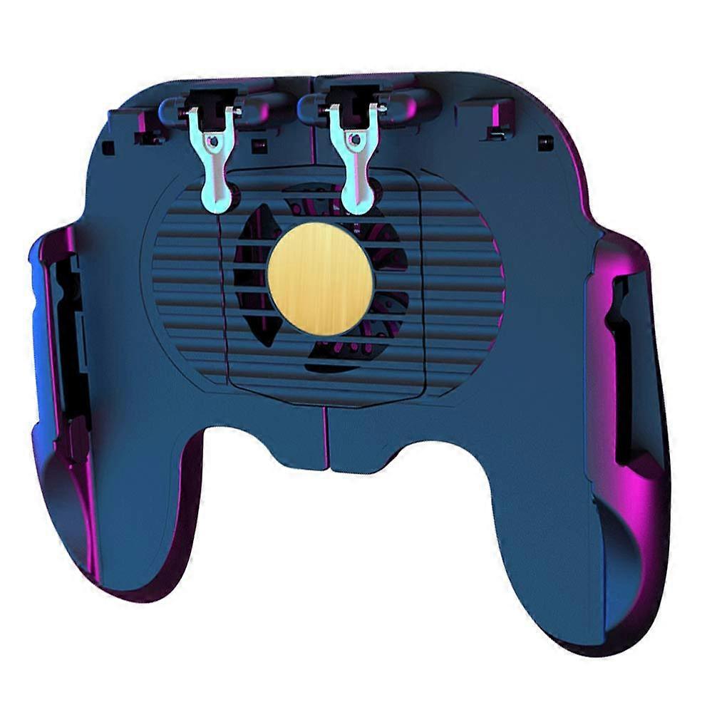 2 Trigger USB Mobile Game Controller: H6 Phone Triggers for Gaming Gaming Grip Gamepad with Cooling Fan Adjustable Stand Compatible with BG