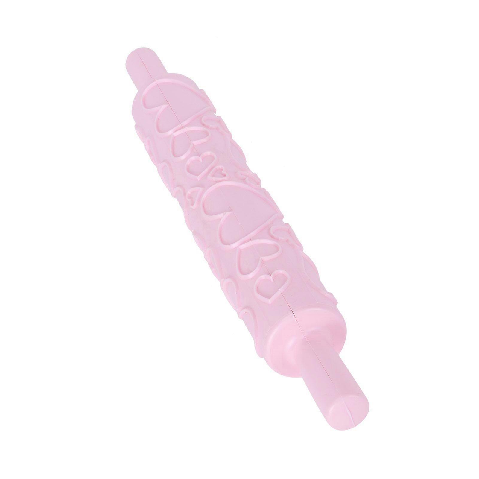 Plastic Fondant Rolling Pin, Embossed Roller for Cake Decoration