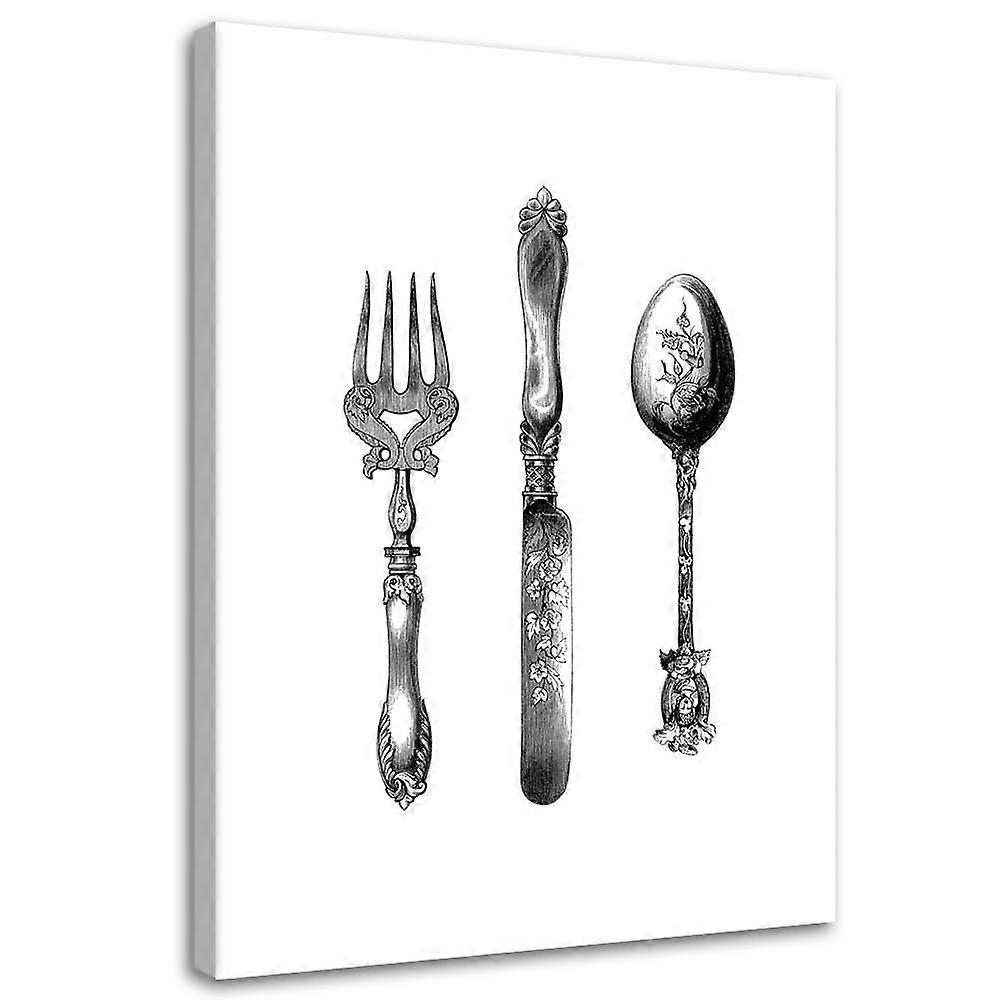 Impression sur toile, Couverts rustiques - 60x90