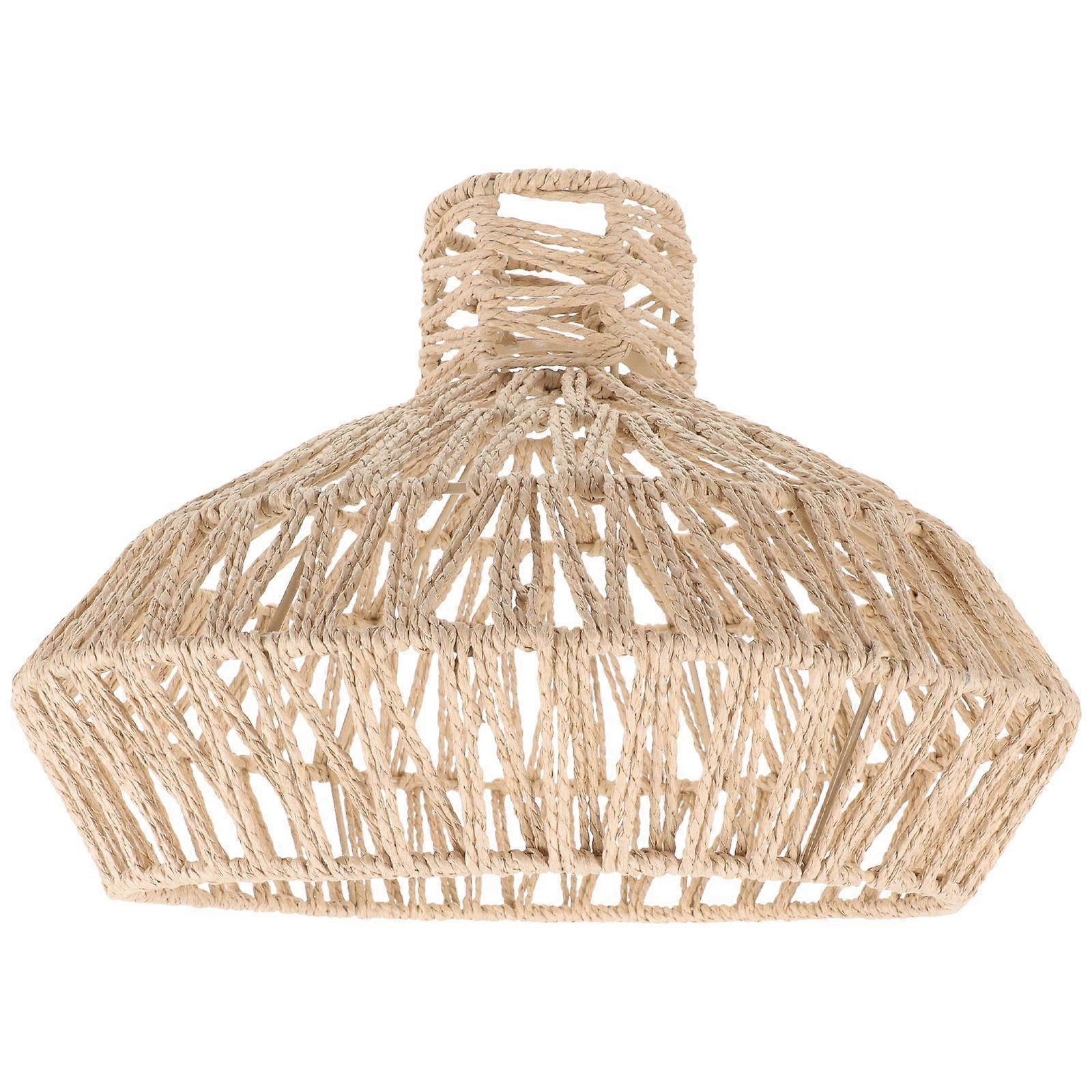Small Lampshade Simulated Rattan Ceiling Lamp Shade Paper Weaving Lampshade