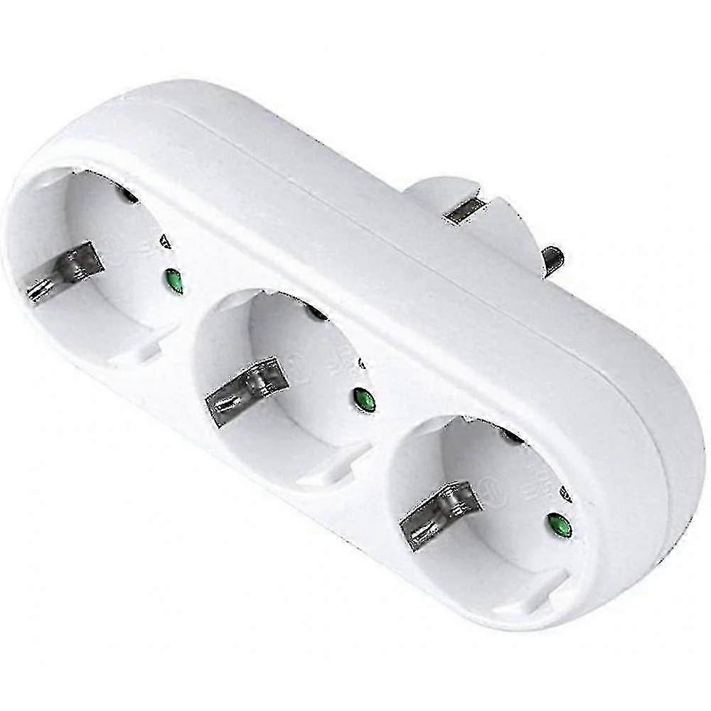 3-Way Socket Adapter for Multiple Plugs Wall or Table Socket 16A/250V TOV