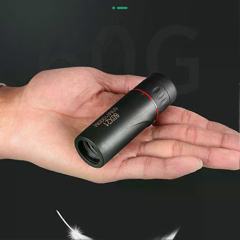60x21 BAK4 Zoom Monocular Binoculars with Wrist Strap Portable Pocket Telescope