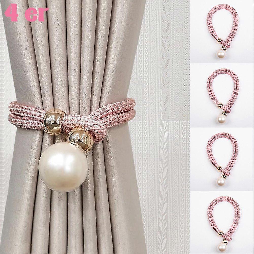 Beaded curtain tiebacks, set of 4, adjustable for home & office, stylish & elegant design