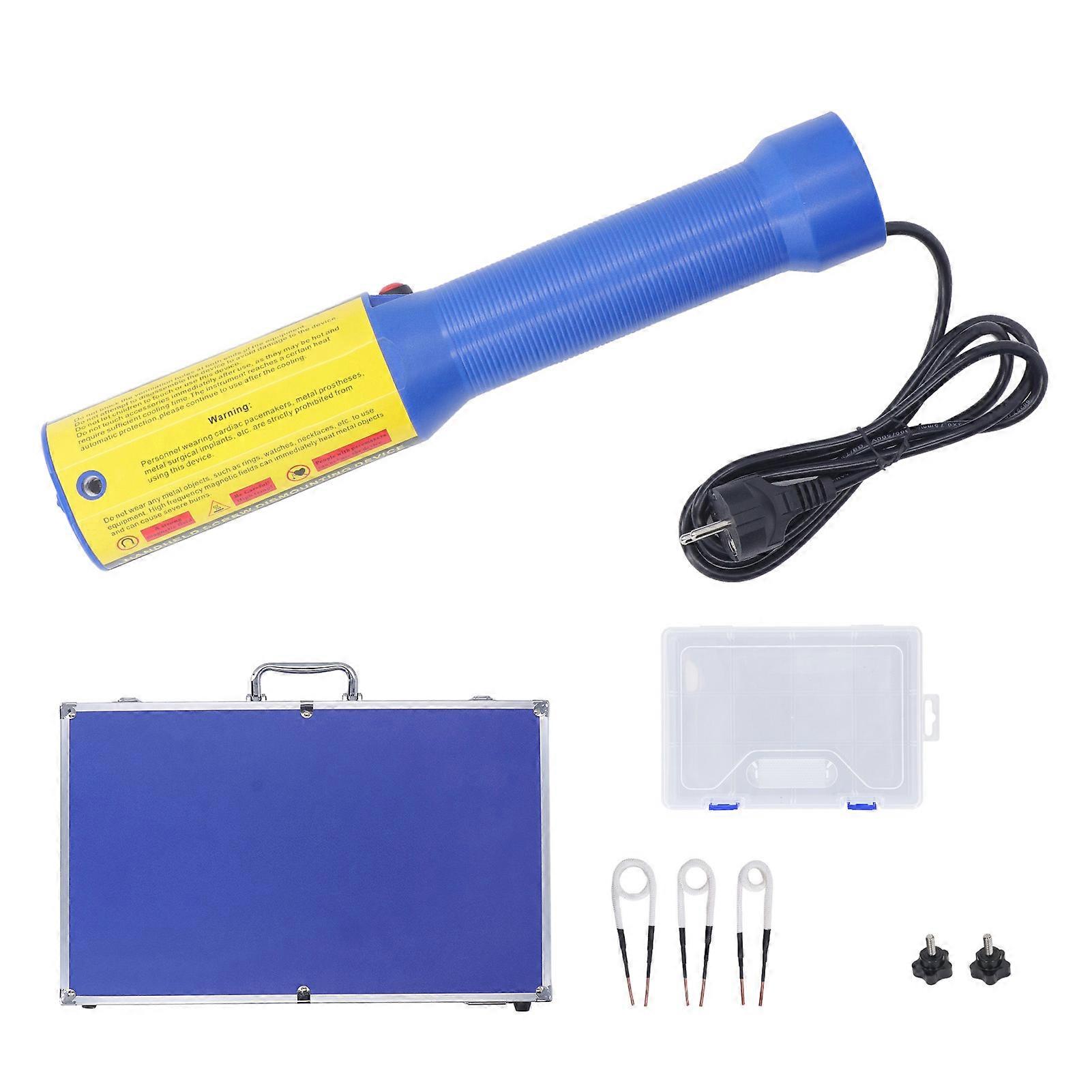 Electromagnetic Induction Heater 1500W Handheld Rust Screw Nut Heating Removal Tool with 20mm 25mm 30mm Coils EU Plug 220V 8A