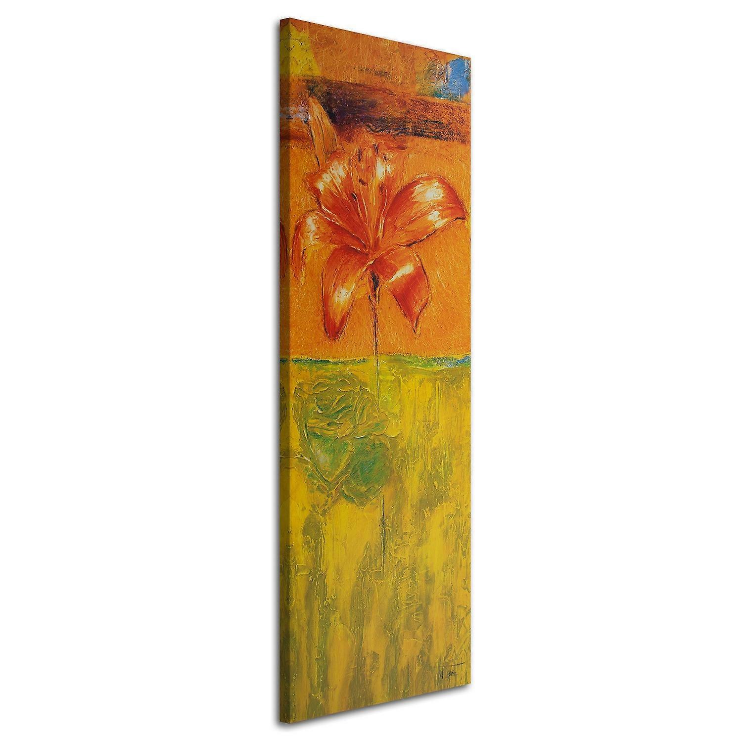 Impression sur toile, Lys orange - 40x120