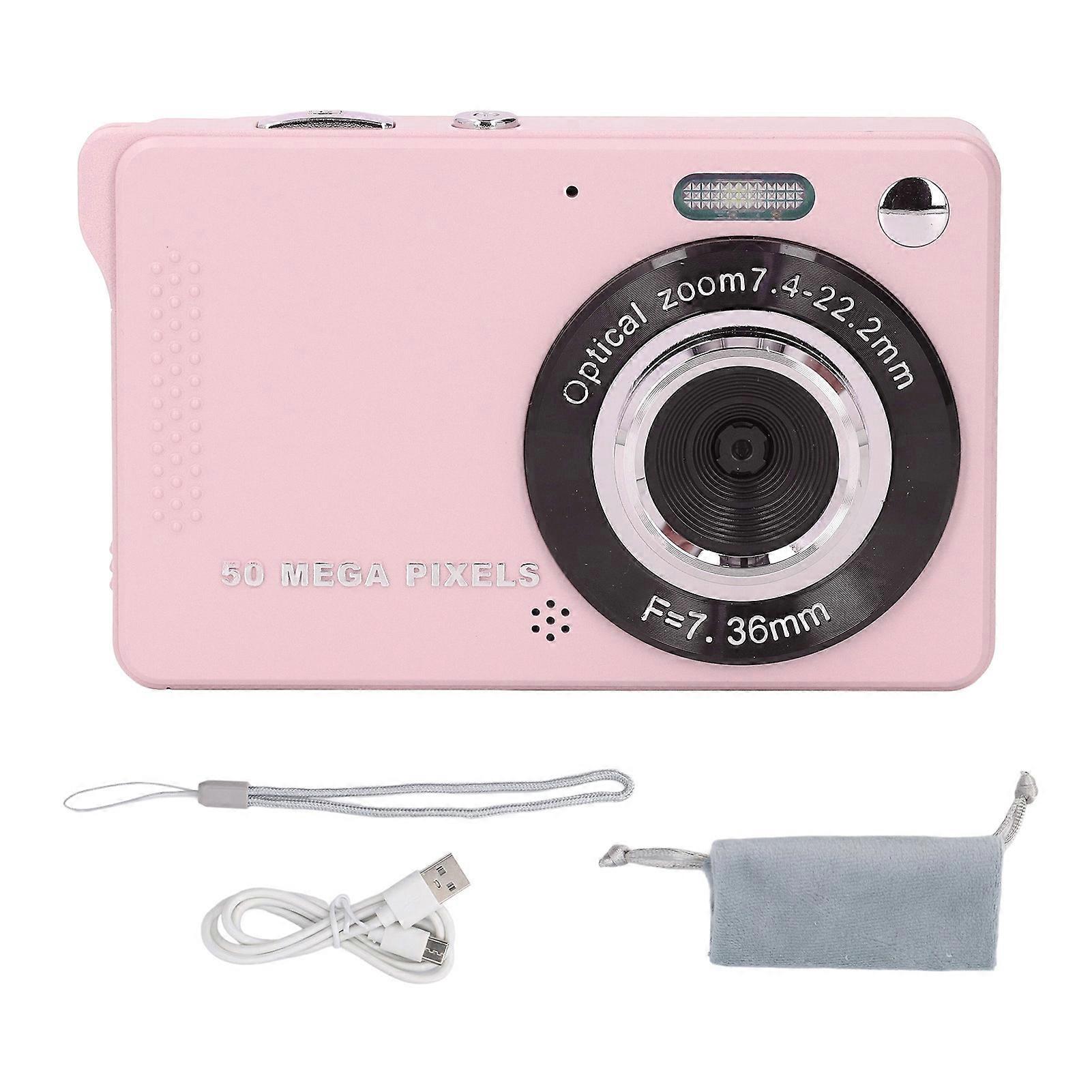 50 MP, 1080p, 2.8-inch screen, autofocus, electronic image stabilization, Roseate pocket digital camera