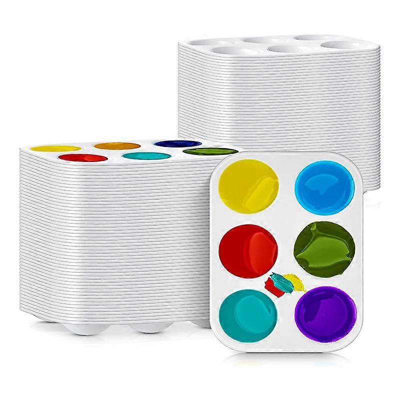 Plastic Paint Palette 6 Well Watercolor Palette Rectangular Paint