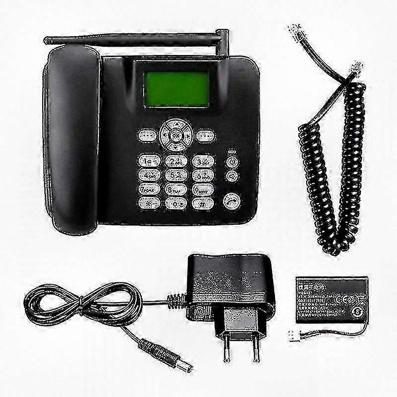High Quality Fixed Wireless Desk Phone Supporting GSM 850/900/1800/1900MHz SIM Card Cordless Phone with Antenna and Radio Clock Function