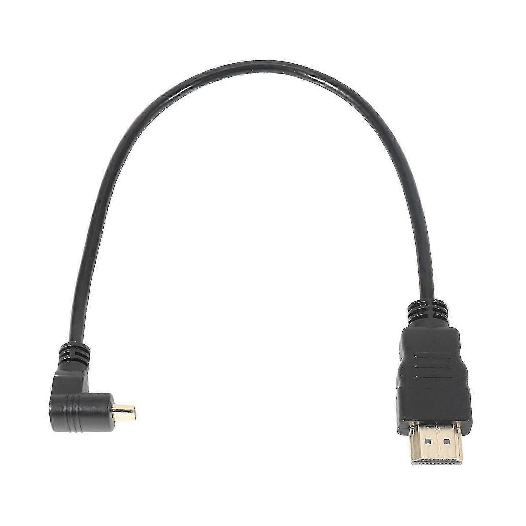 90 degrees High Speed Micro-HDMI-compatible to HDMI-compatible Cable 3D & 4K Resolution 30cm