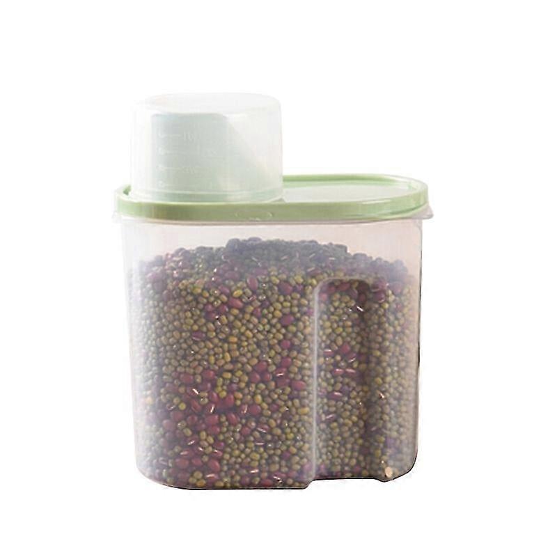 1.9L Plastic Sealed Jar with Lid for Grain Storage (Green)