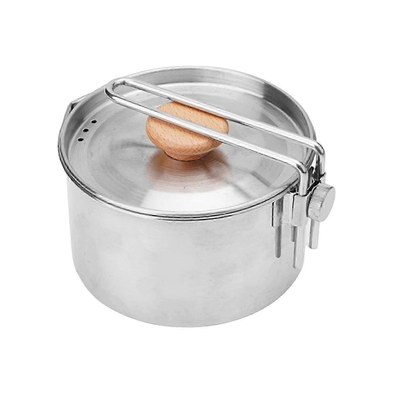 Camping Pot Multifunctional Camping Kettle for Camping Enthusiasts BBQ Beach