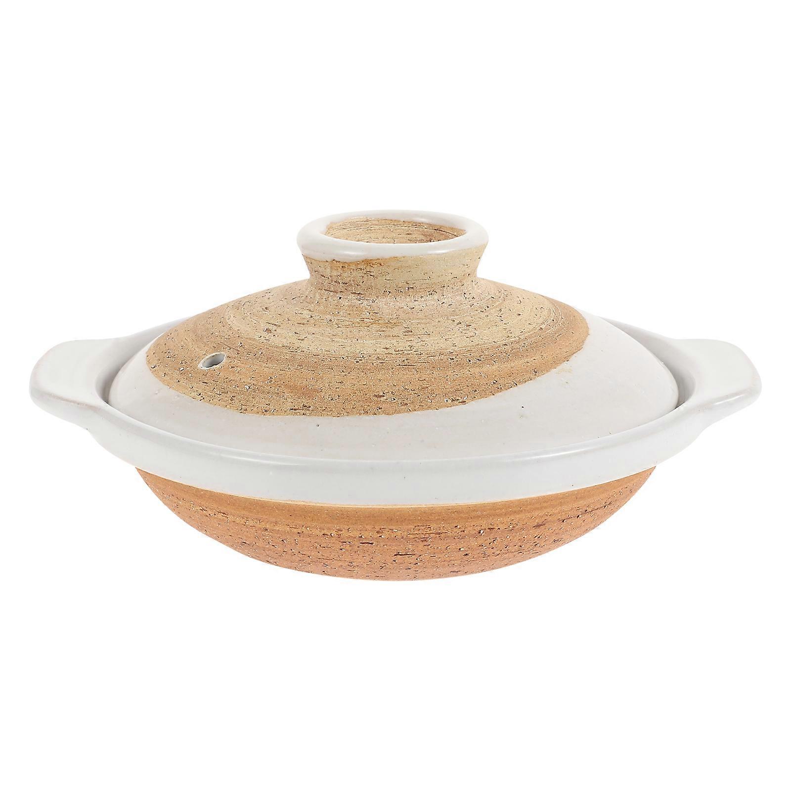 Ceramic Stewpot for Braised Chicken Rice with High Temperature Resistance Ideal for Soup and Rice 1 Set