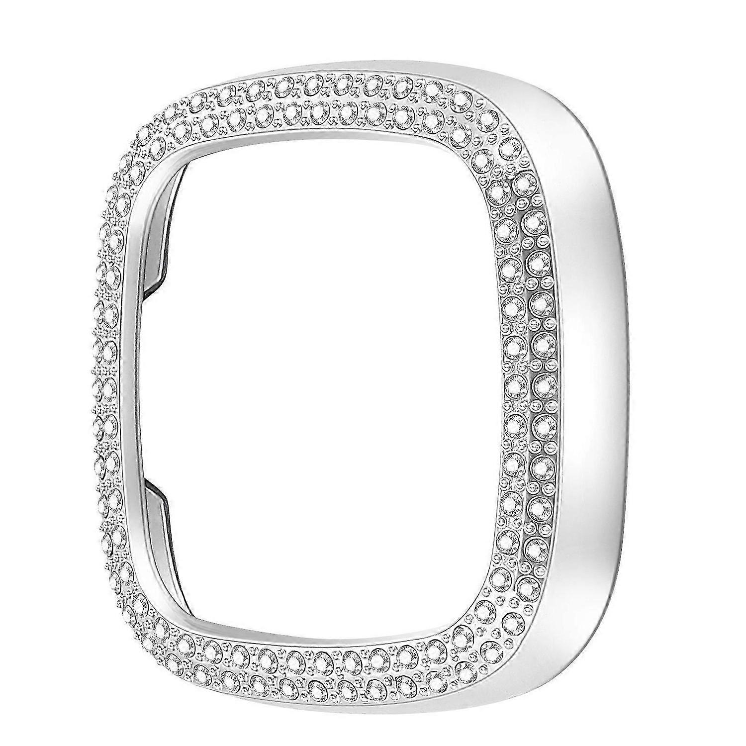 Smartwatch Case Protective Cover Rhinestones Shell Screen Protector Case Compatible Versa 3 and Sens