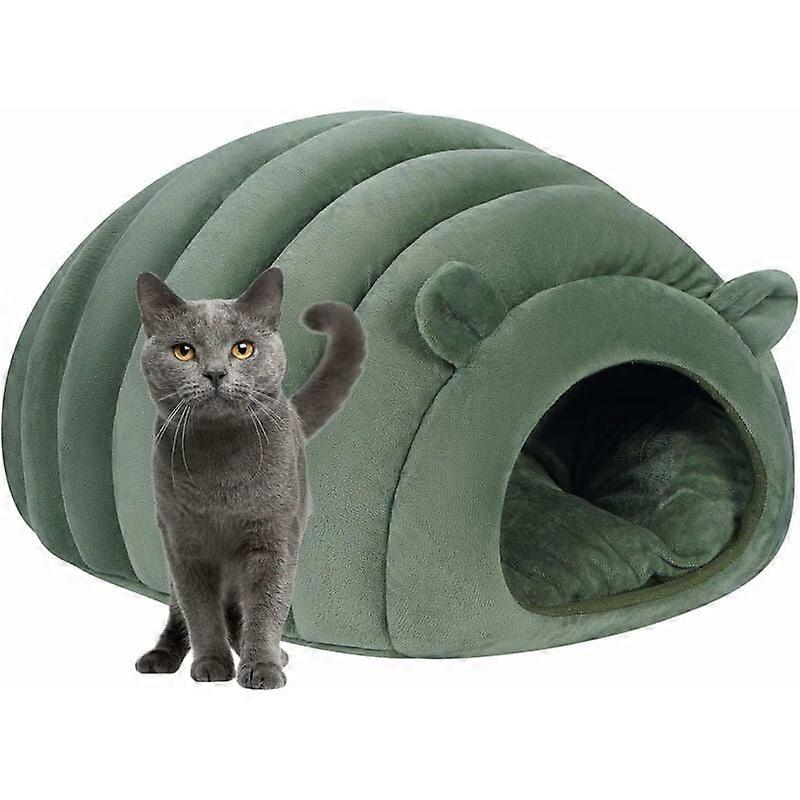 Warm cat house-Cat basket-Cat house-incl. cushion-Green-40*35*35cm-Cat nest-Pets