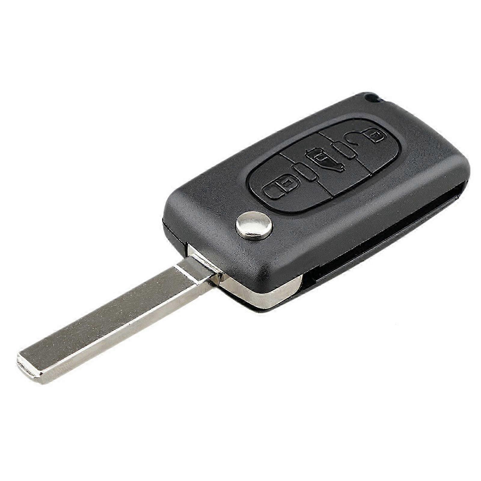 Peugeot Citroen 3-Button Car Key Shell, No Slot Design, 5-Pack 2025