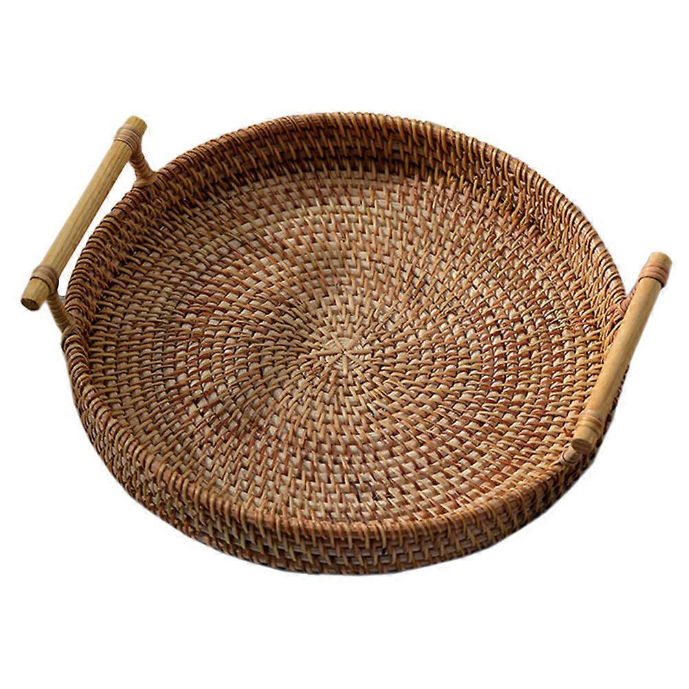 1pc Handmade Rattan Basket for Fresh Fruit Storage Container and Home Storage Solution