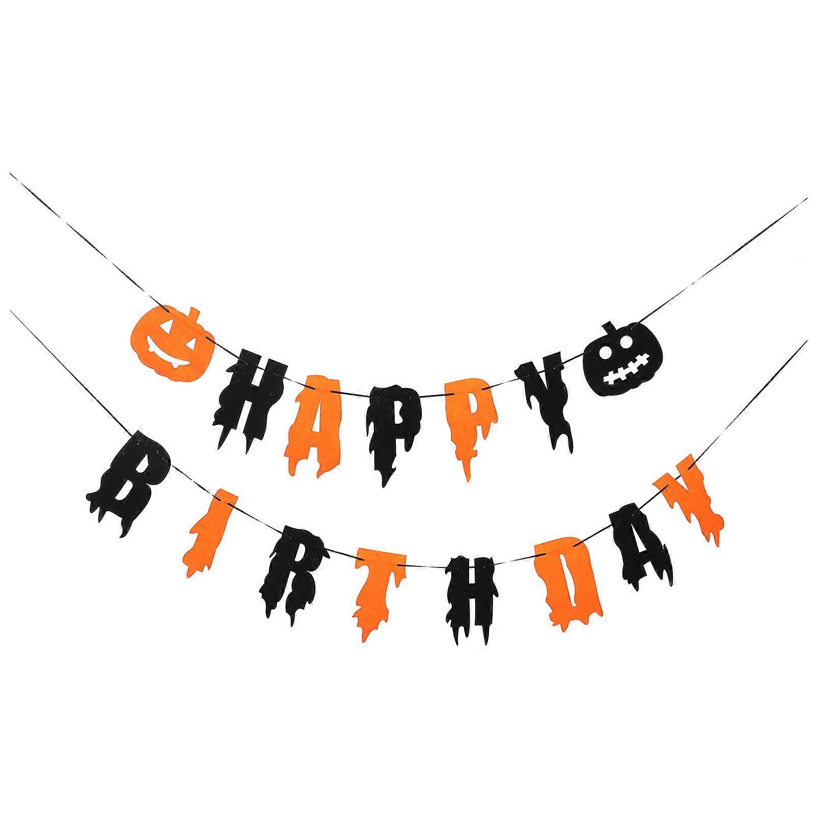 ورأى هالوين قلادة راية لزينة الحفلات من السهل شنق في الأماكن المغلقة في الهواء الطلق عيد ميلاد الاحتفال العلم