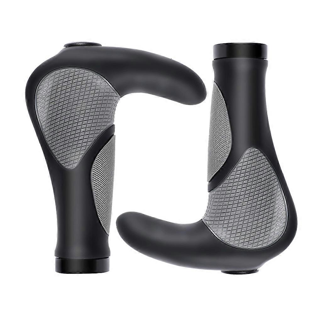 Ergonomic Bike Handlebar Grips with NonSlip Rubber Design for Comfortable Long Rides Black 22 2mm