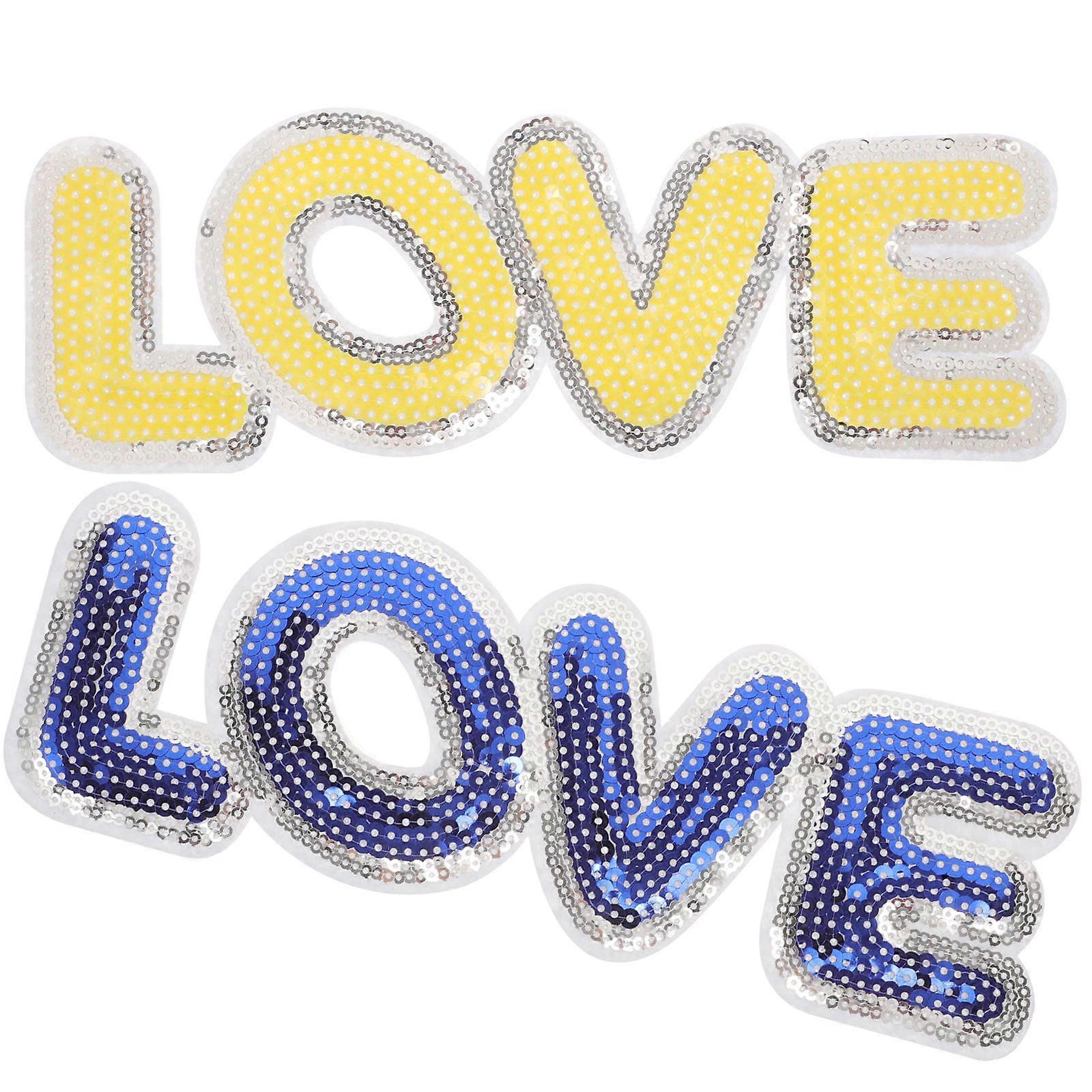 Sew On Clothing Patches Letter Sew On Patches Diy Patches Colored Sewing Letters Decoration For Clothes 2Pcs