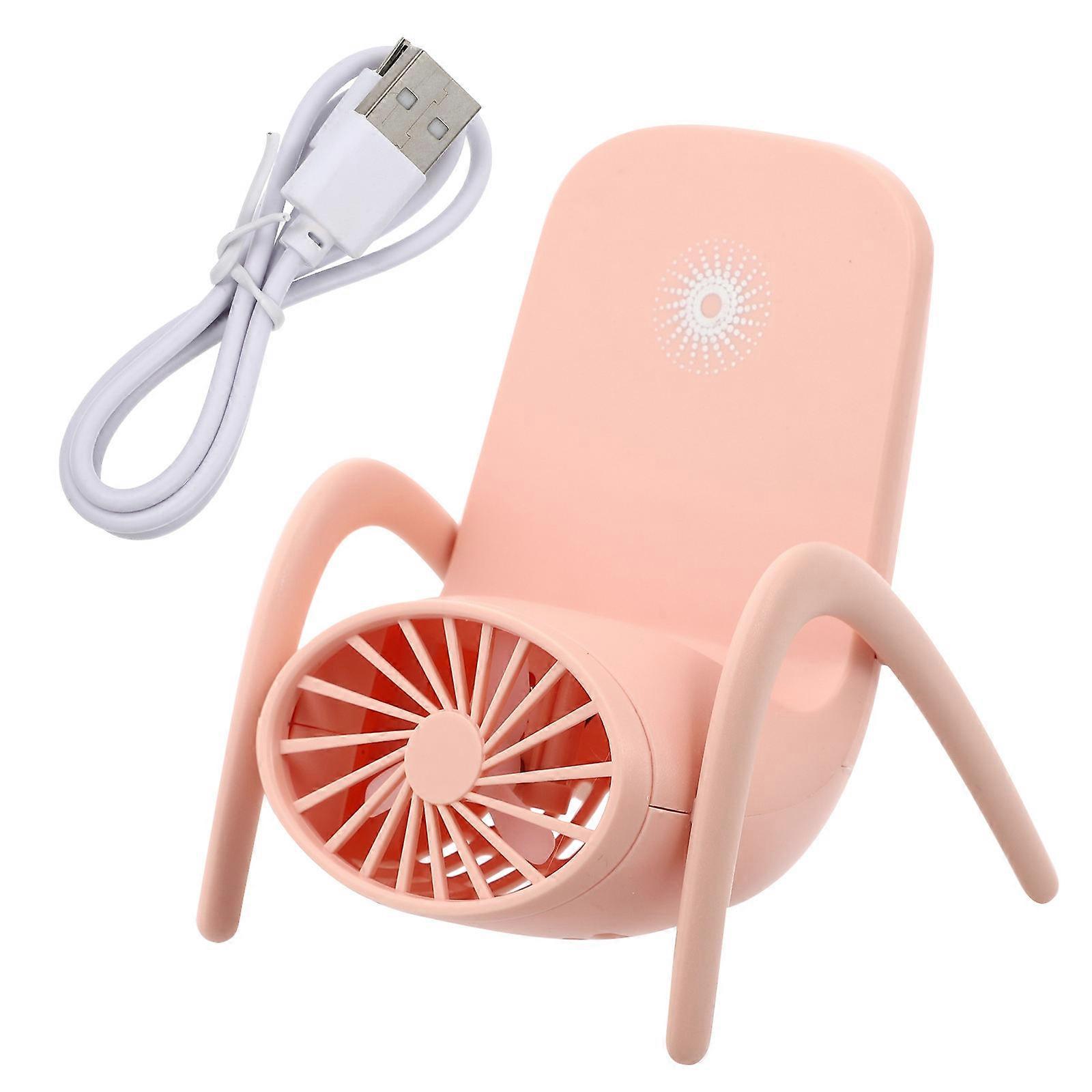 Pink Portable Folding Fan for Daily Use with Three-Speed Adjustment and Desk Handheld Function 1 Pc