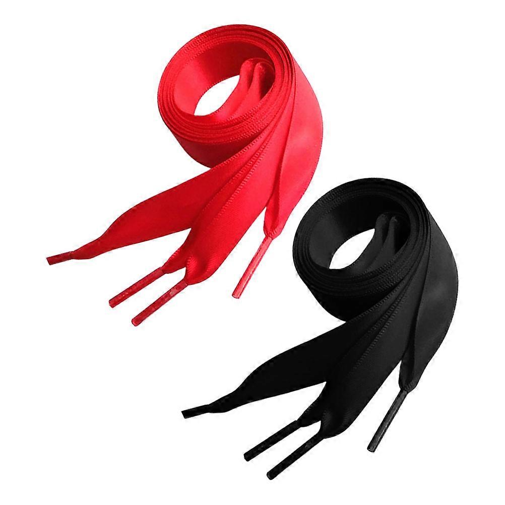 2 Stylish Wide Flat Ribbon Shoelaces for Sneakers & Footwear – Soft, Comfortable & Decorative Replacement Laces