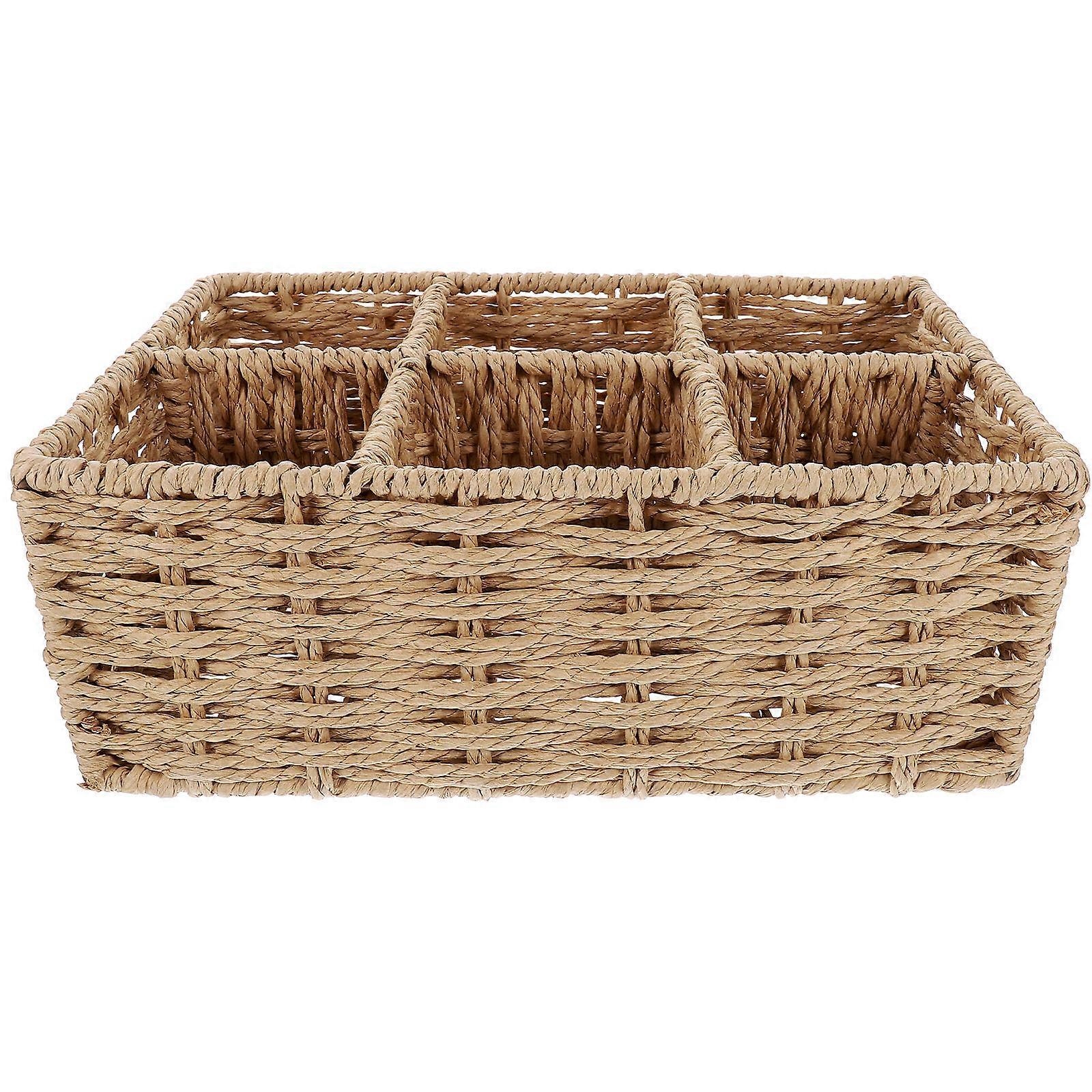 Bed Sheet Organizer Office Use Multi-Grids Beige 1Pc
