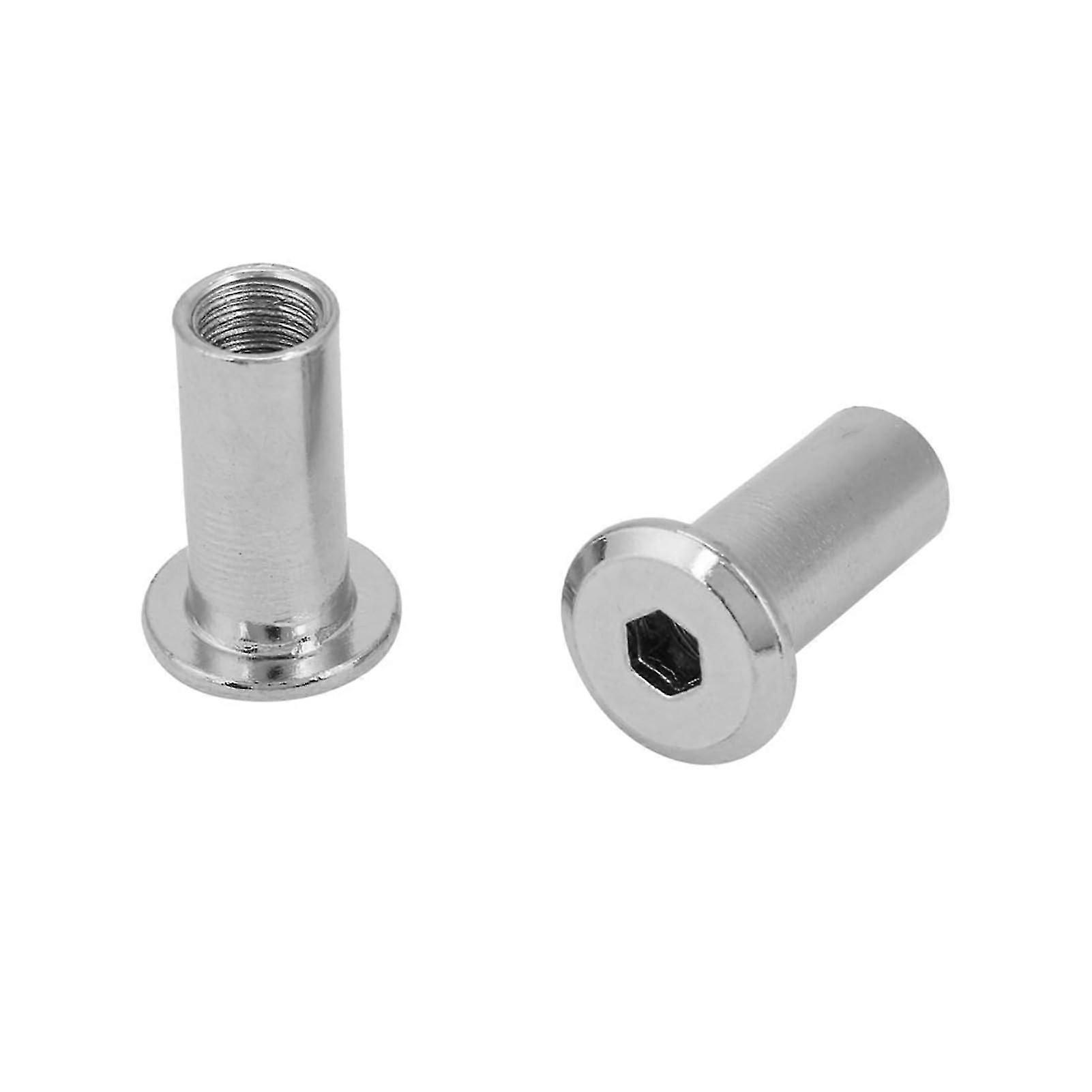 Hülsenmutter M8, Eisenbeschichtete Flachmuttern Sechskantmutter Rundkopf M6 x 20 30-teilig (M8 x 22)