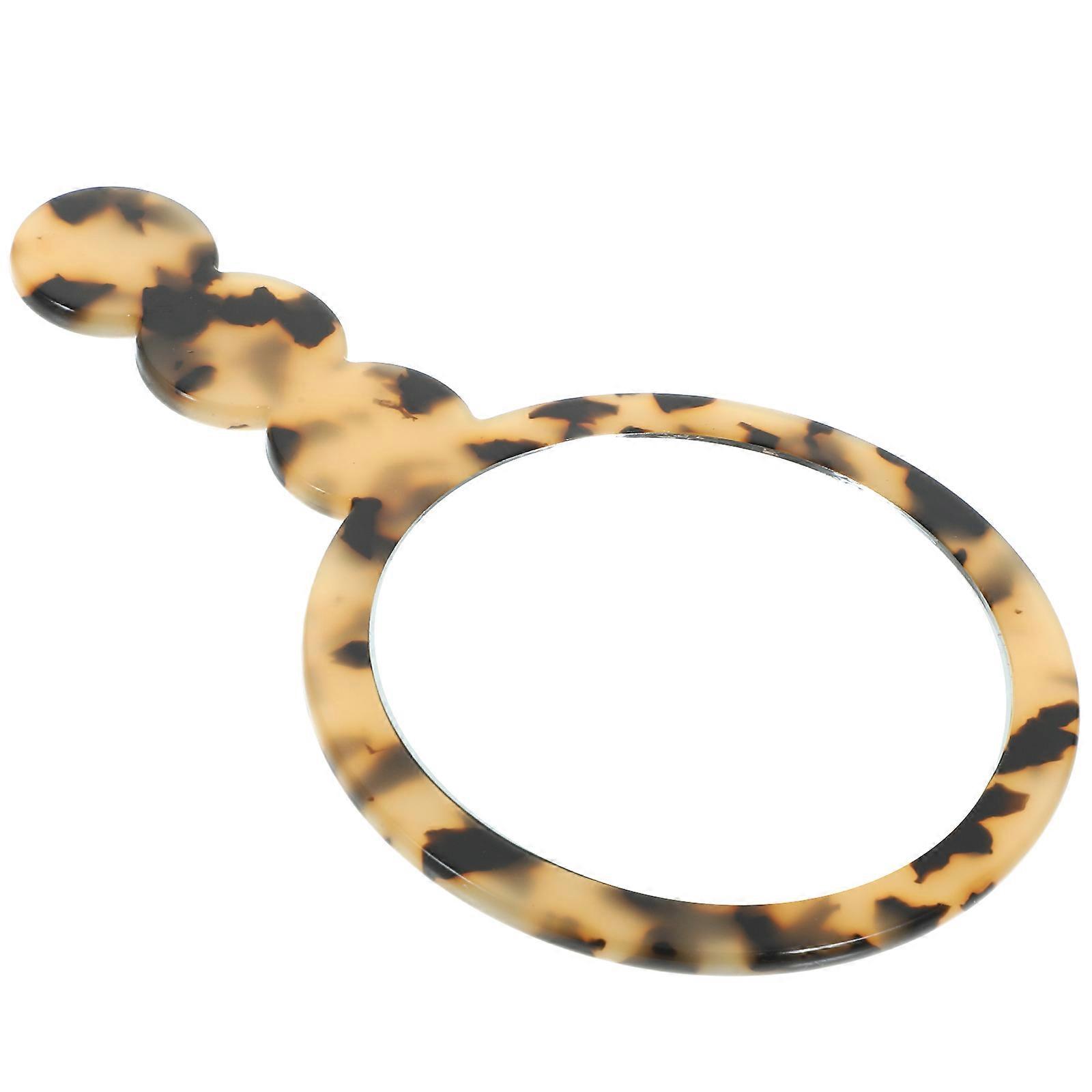 Personal Makeup Mirrors Small Round Hand Mirror for Women Home Use Portable and Compact Hand Mirror with Handle 1Pack