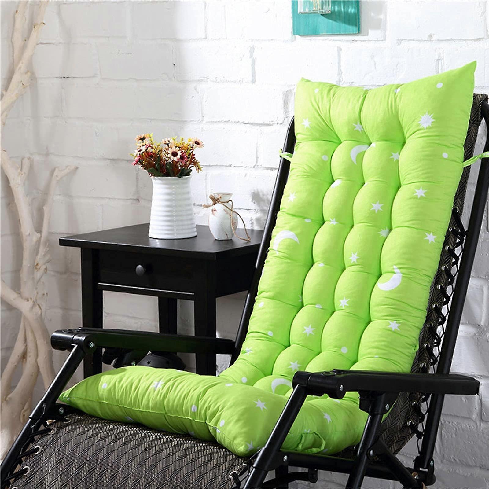 8cm Thick Garden Lounger Mat with Soft Rectangular Cushion for Indoor Outdoor Use, Includes Matching Small Cushions
