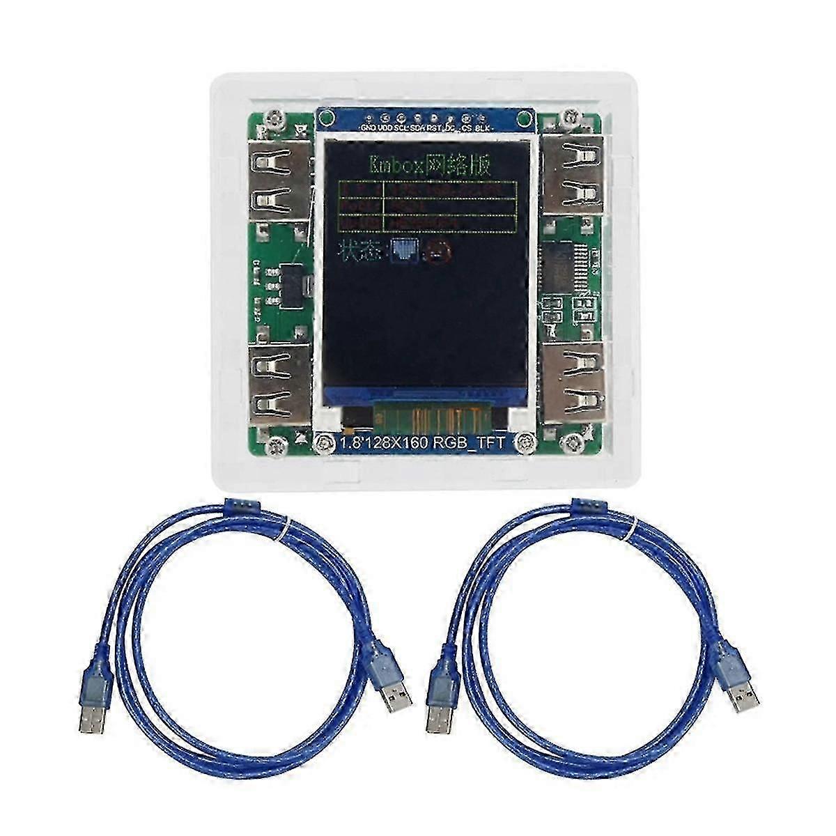 KMBox Net Network Tangentbord och Mus Controller 100M höghastighets DMA / AI Singelmaskin Dubbel Controller USB-omvandlare