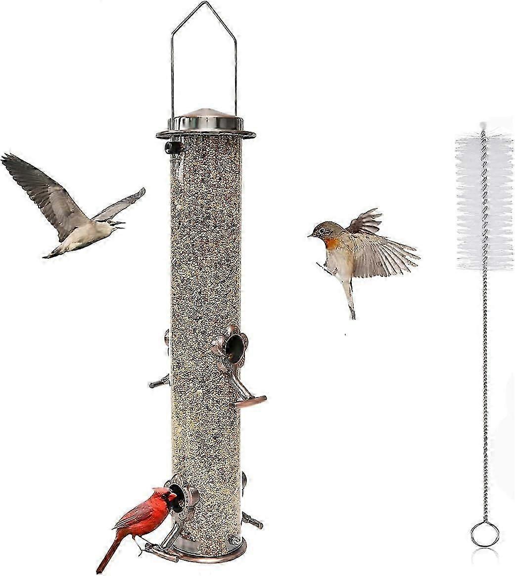 Outdoor Hanging Bird Feeder - 4 Feeding Ports Sky Garden Courtyard Bird Feeder (Brushless)